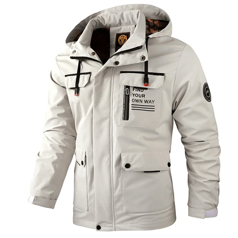 Windbreak Shell Jacket - Мужская осенняя ветровка с капюшоном, водонепроницаемая