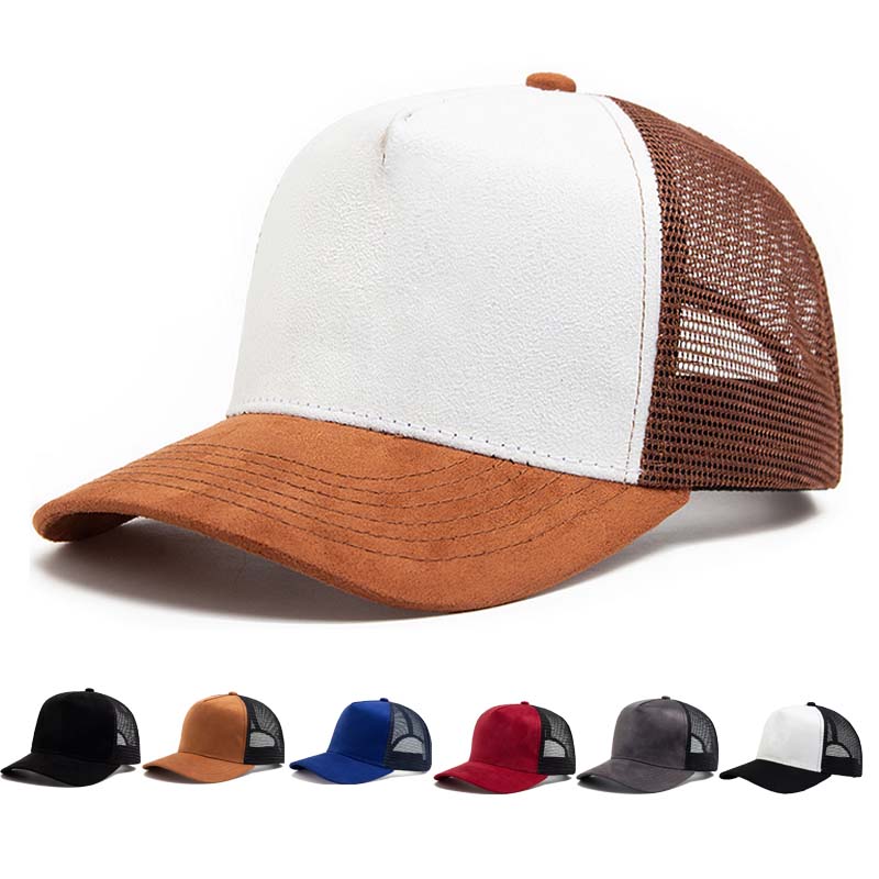 Corduroy Cap 5 Panel - Популярная 5-панельная сетчатая замшевая кепка-тракер высокого
