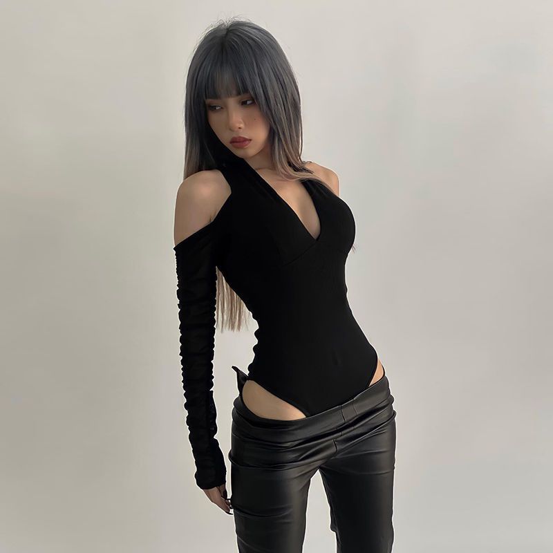 Street Fashion Photography - Женский сексуальный комбинезон с вырезами, длинными